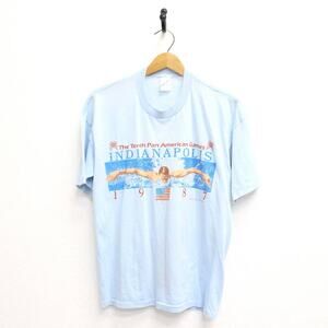 Vintage Tenth Pan American Games Swimming Indianapolis Indiana 1987 T Shirt XL